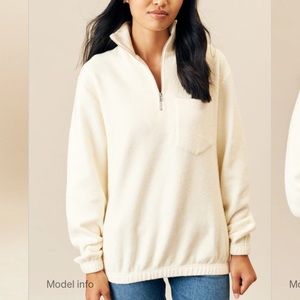 KOTN reverse terry popover - Alabaster